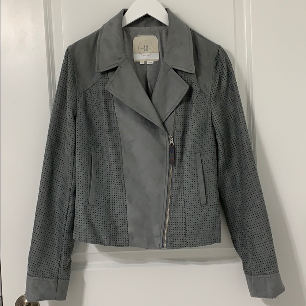 Anthropologie faux suede jacket